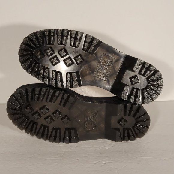 $200 Dr. Martens Womens Devon Flower Leather Platform Boots White Milled Size 7 - Picture 5 of 6